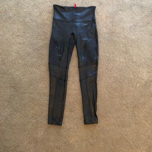 SPANX Faux leather moto legging